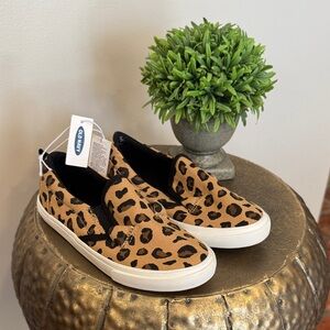 Old Navy Kids Tan and Black Leopard Sneakers